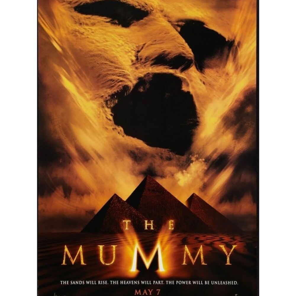 The Mummy Movie Poster - Bold Orange & Black Artwork